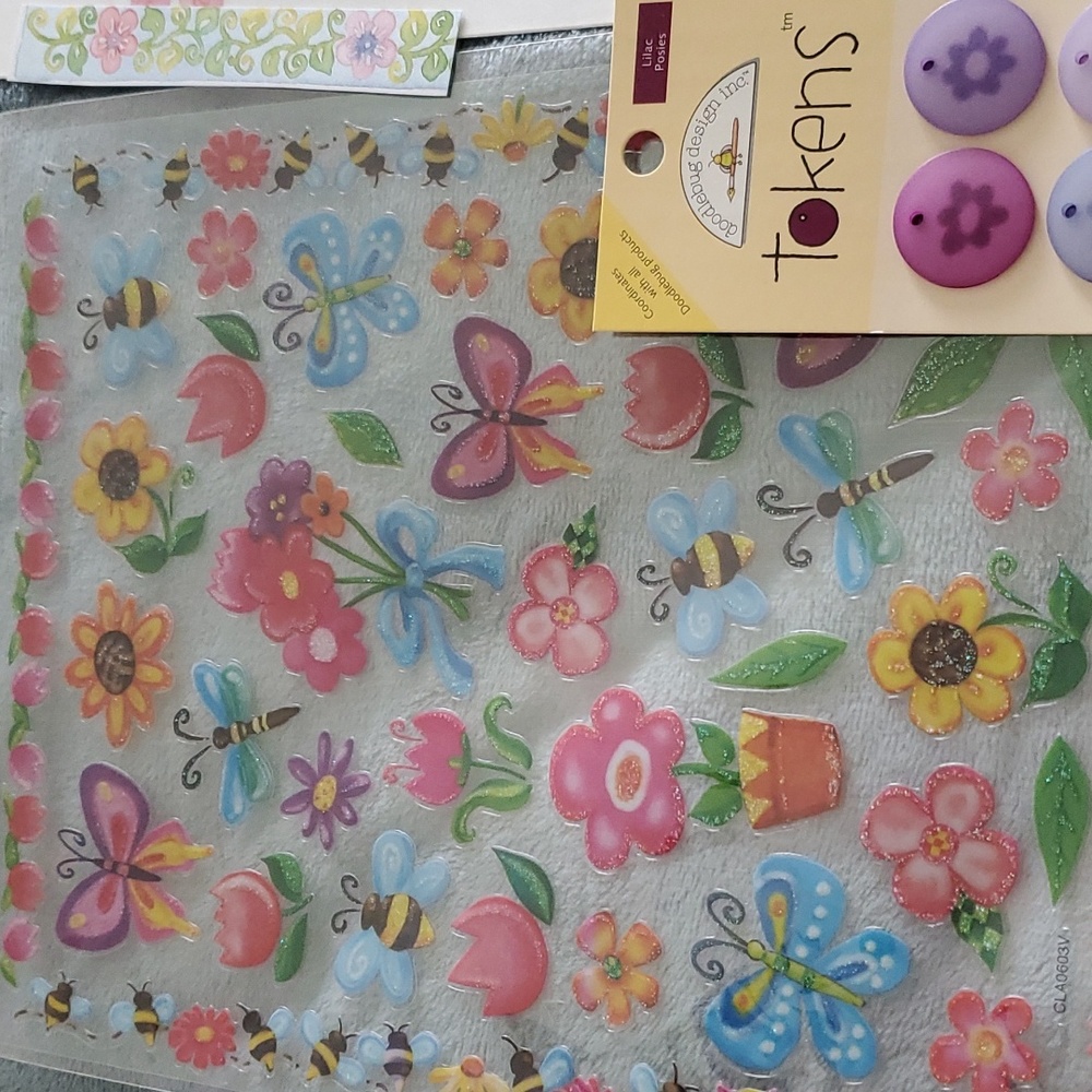 💥Flowers Scrapbooking Bundle Stickers Embellishments Friends Love Bloom - Picture 8 of 9